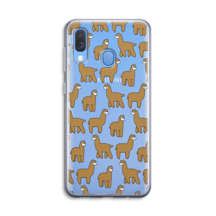 Alpacas: Samsung Galaxy A40 Transparant Hoesje