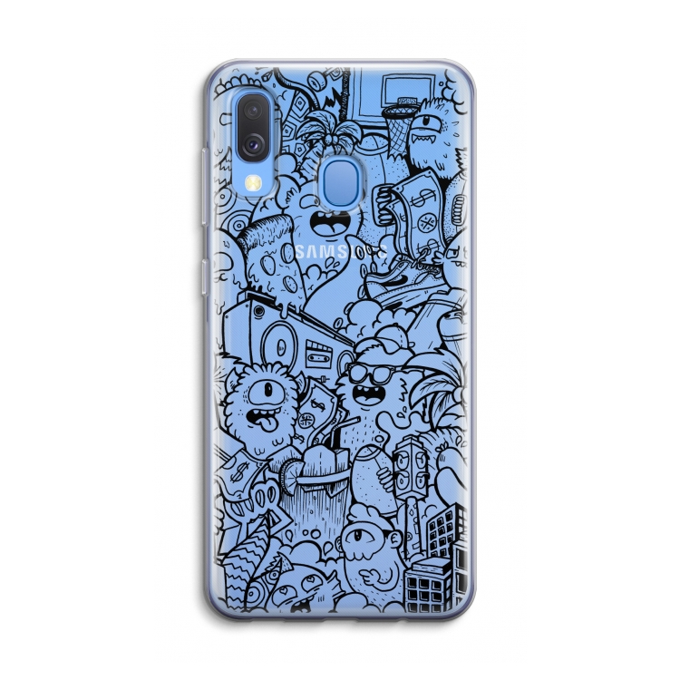 Vexx Black City : Samsung Galaxy A40 Transparant Hoesje