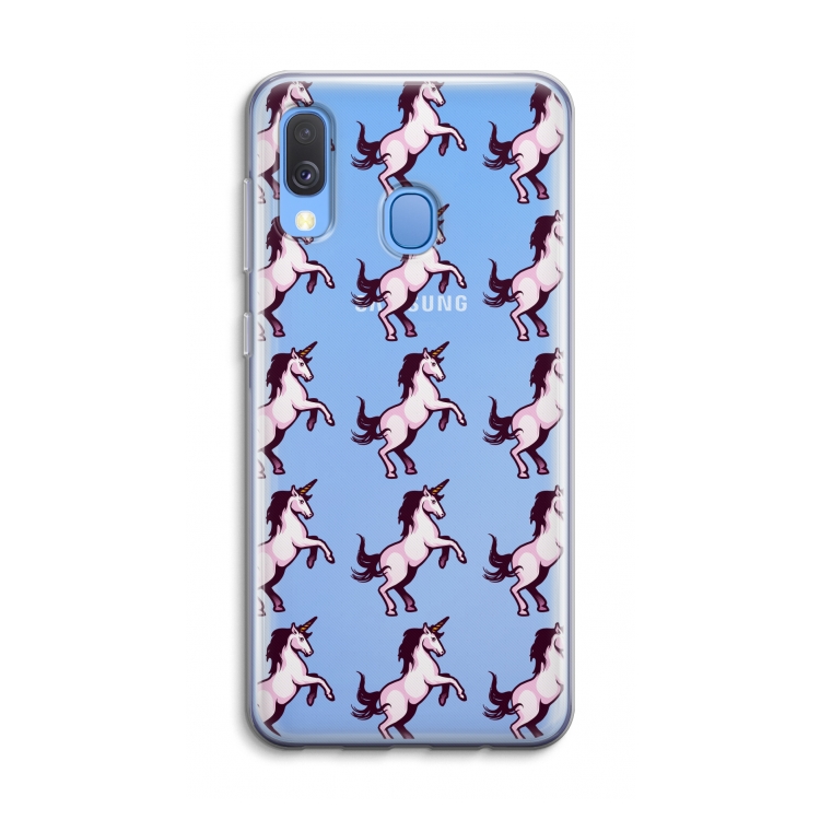Musketon Unicorn: Samsung Galaxy A40 Transparant Hoesje