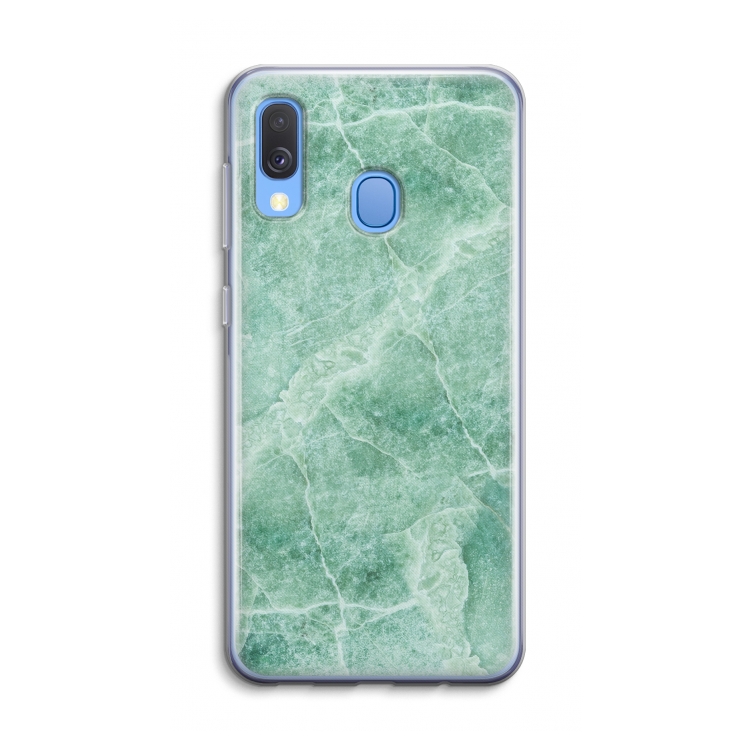 Groen marmer: Samsung Galaxy A40 Transparant Hoesje