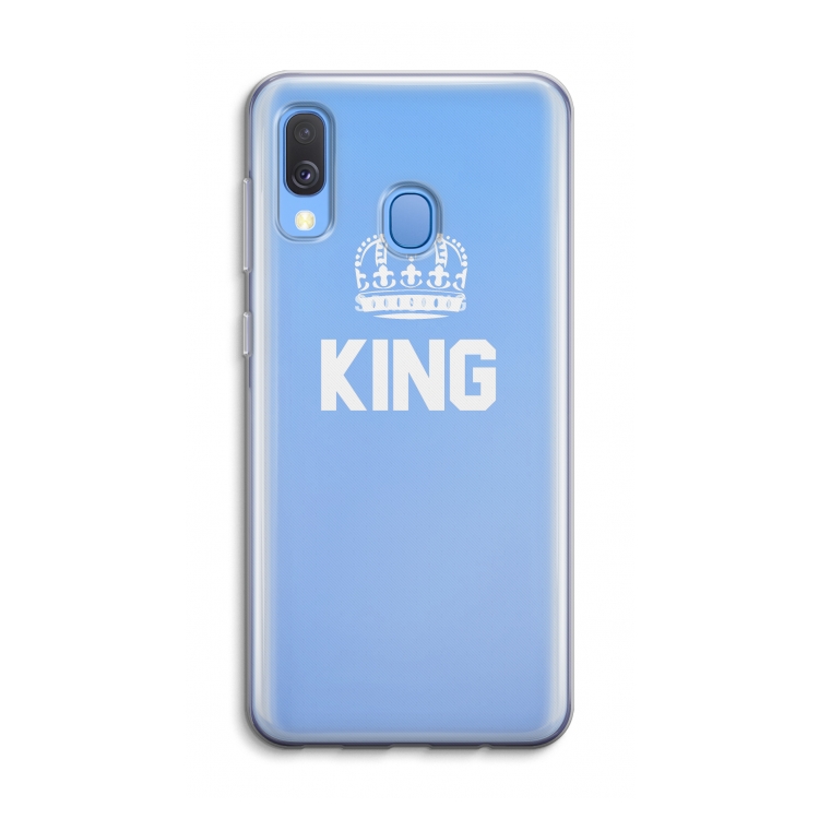 King zwart: Samsung Galaxy A40 Transparant Hoesje