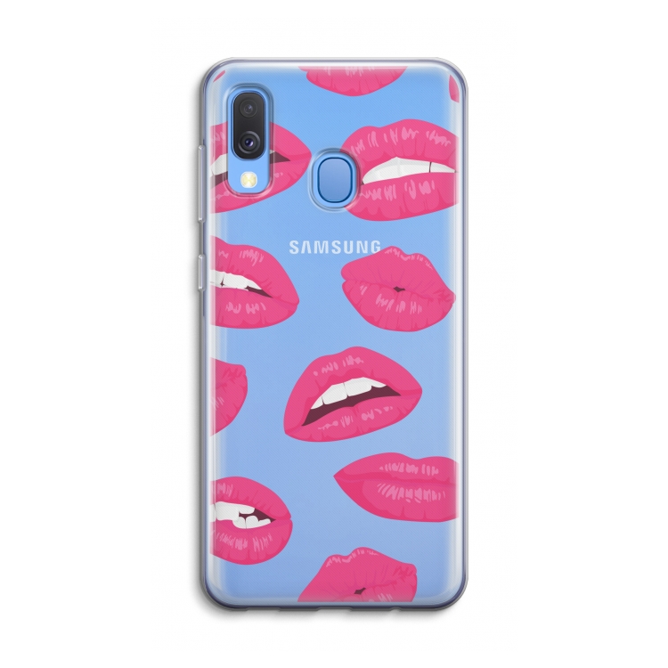 Bite my lip: Samsung Galaxy A40 Transparant Hoesje