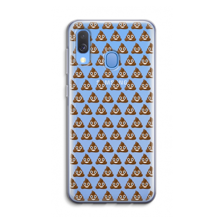 Poop emoji: Samsung Galaxy A40 Transparant Hoesje