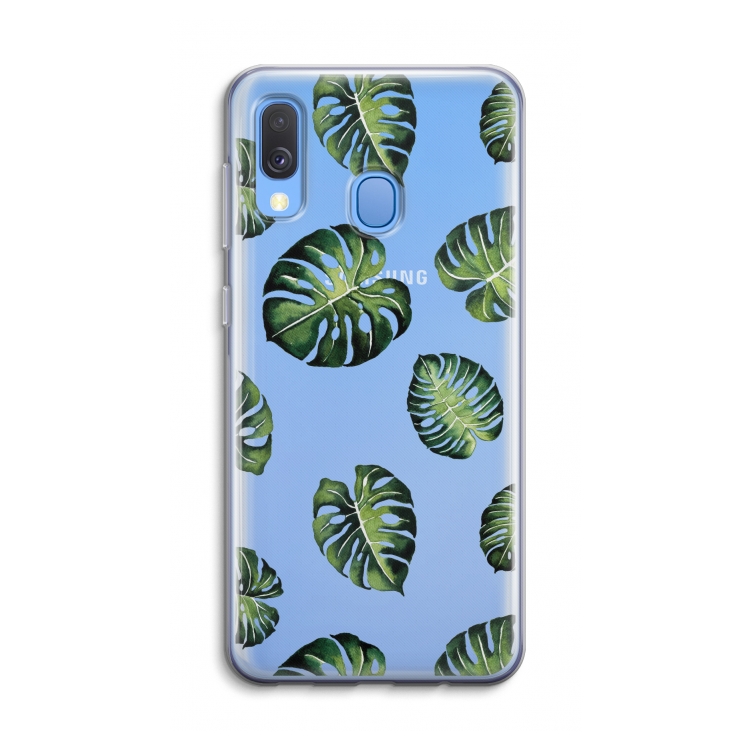 Tropische bladeren: Samsung Galaxy A40 Transparant Hoesje