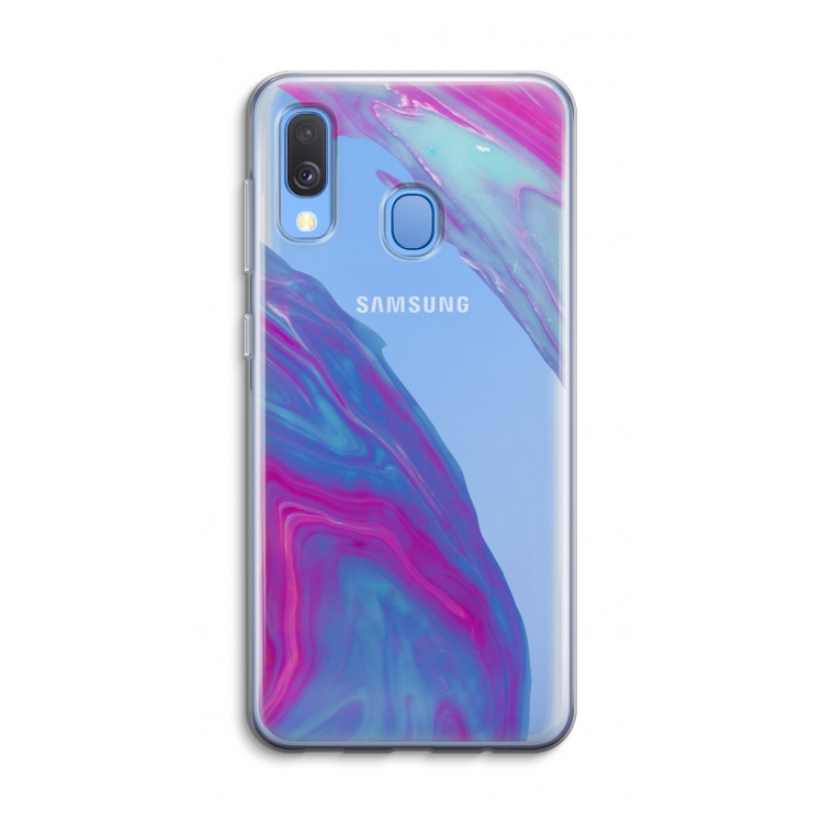 Zweverige regenboog: Samsung Galaxy A40 Transparant Hoesje