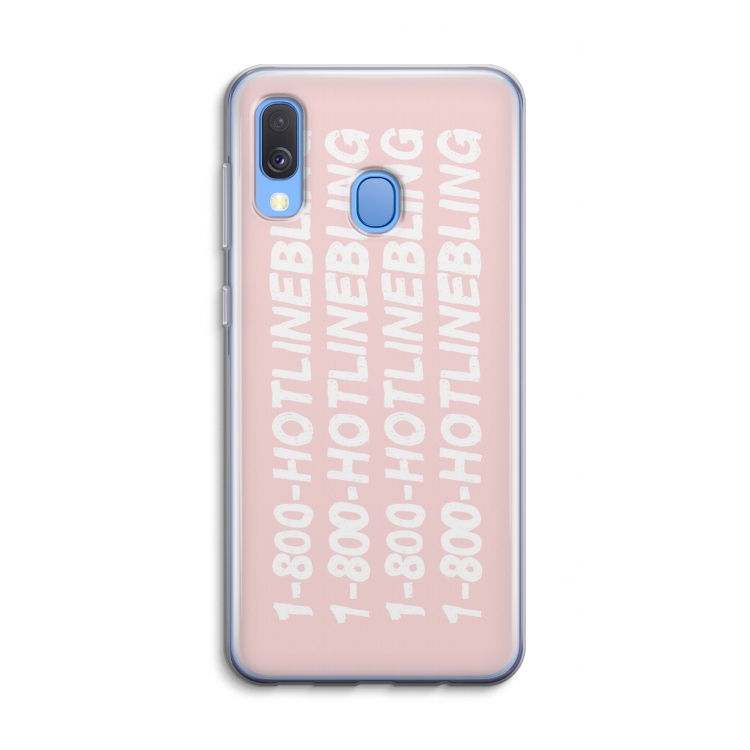 Hotline bling pink: Samsung Galaxy A40 Transparant Hoesje