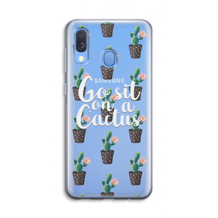 Cactus quote: Samsung Galaxy A40 Transparant Hoesje