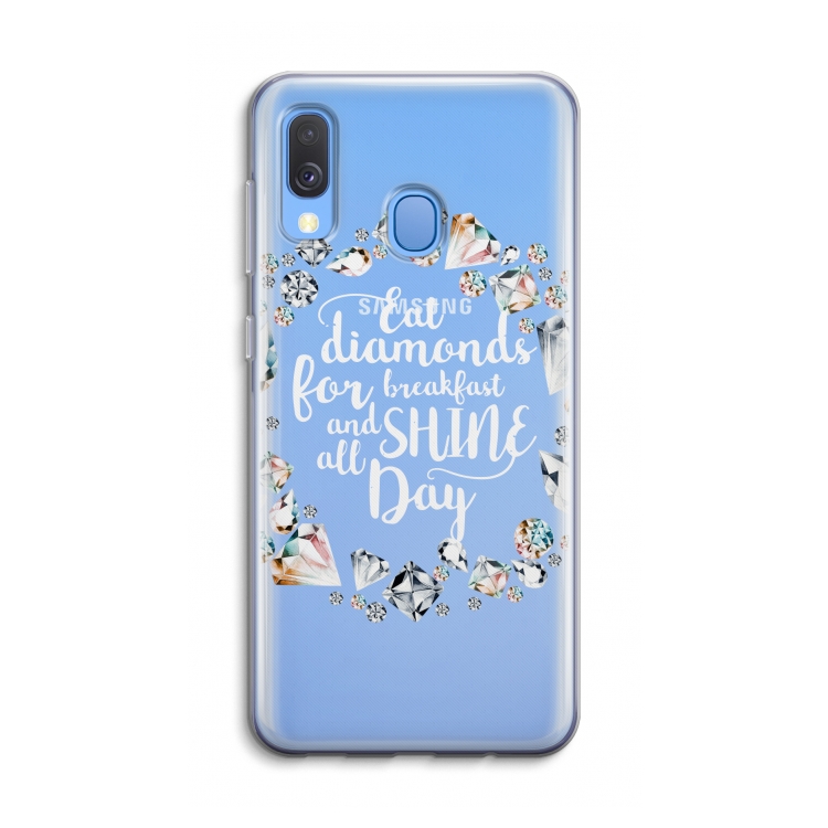 Diamonds: Samsung Galaxy A40 Transparant Hoesje