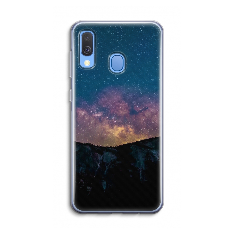 Travel to space: Samsung Galaxy A40 Transparant Hoesje