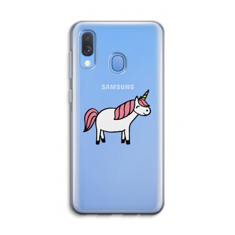 Eenhoorn: Samsung Galaxy A40 Transparant Hoesje