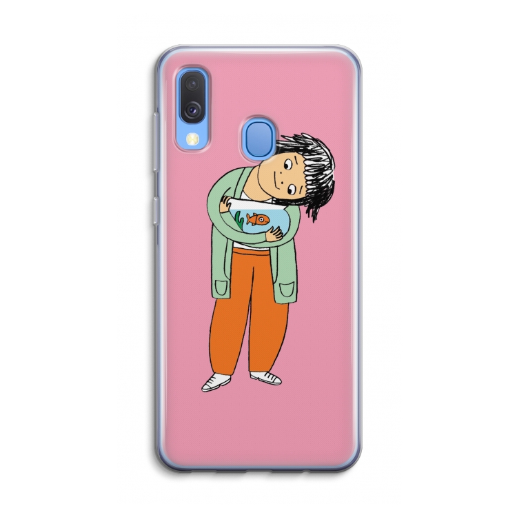 Visknuffel: Samsung Galaxy A40 Transparant Hoesje