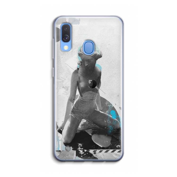 I will not feel a thing: Samsung Galaxy A40 Transparant Hoesje