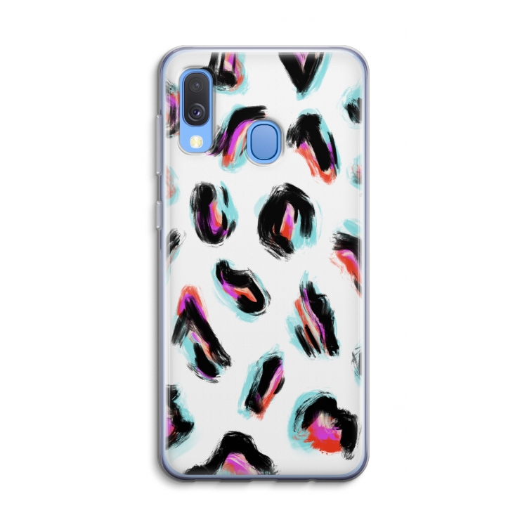 Cheetah color: Samsung Galaxy A40 Transparant Hoesje