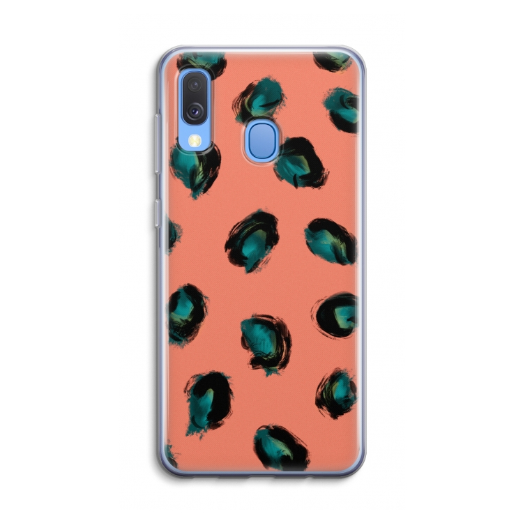 Pink Cheetah: Samsung Galaxy A40 Transparant Hoesje