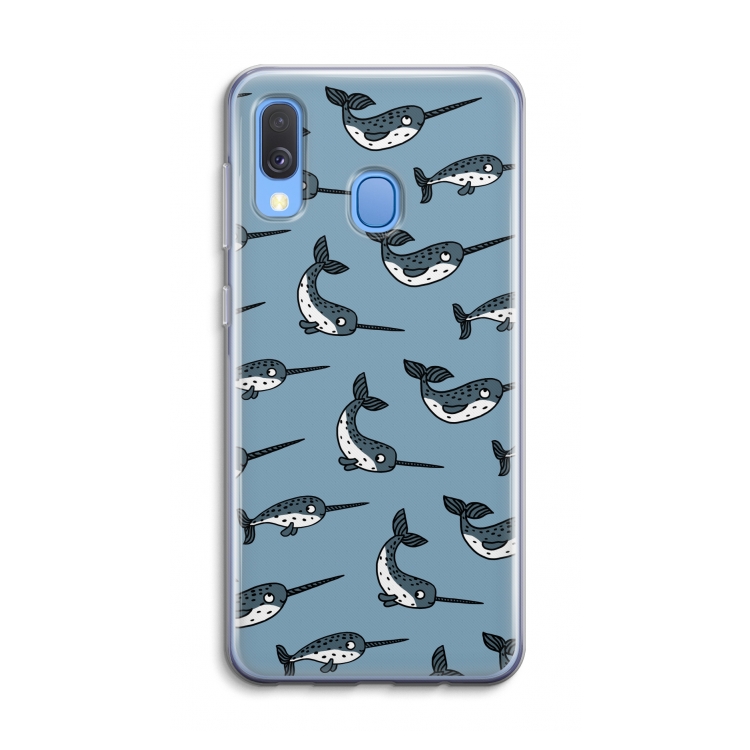 Narwhal: Samsung Galaxy A40 Transparant Hoesje