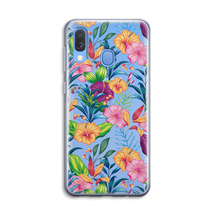 Tropisch 2: Samsung Galaxy A40 Transparant Hoesje