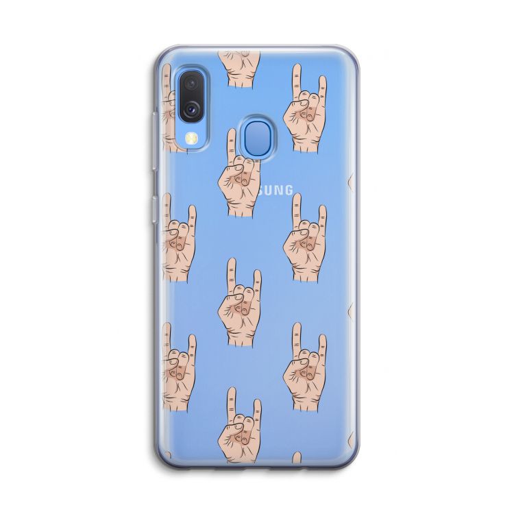 Rock: Samsung Galaxy A40 Transparant Hoesje