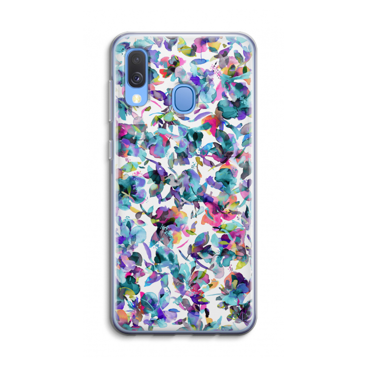 Hibiscus Flowers: Samsung Galaxy A40 Transparant Hoesje