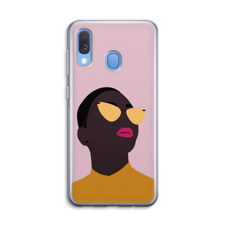 Yellow glasses: Samsung Galaxy A40 Transparant Hoesje