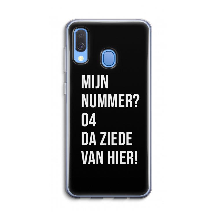 Da ziede van hier - Zwart: Samsung Galaxy A40 Transparant Hoesje