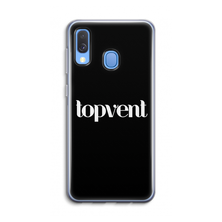 Topvent Zwart: Samsung Galaxy A40 Transparant Hoesje
