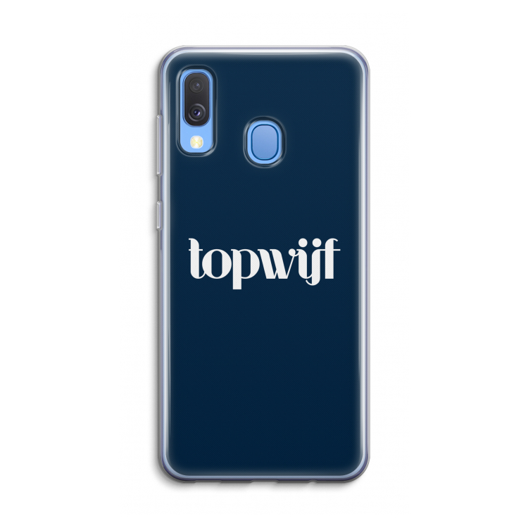Topwijf Navy: Samsung Galaxy A40 Transparant Hoesje