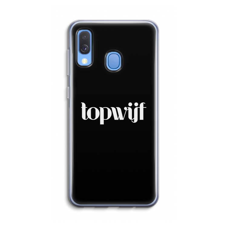 Topwijf Zwart: Samsung Galaxy A40 Transparant Hoesje