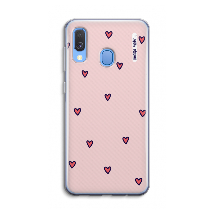 Hartjes: Samsung Galaxy A40 Transparant Hoesje
