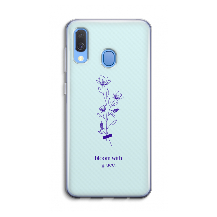 Bloom with grace: Samsung Galaxy A40 Transparant Hoesje