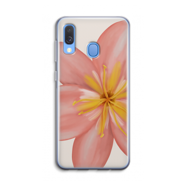 Pink Ellila Flower: Samsung Galaxy A40 Transparant Hoesje