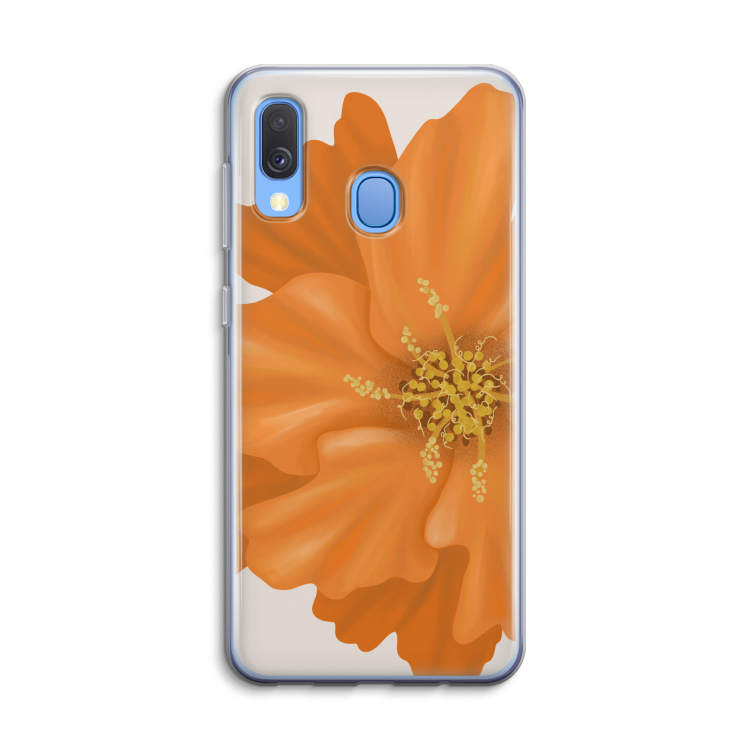Orange Ellila flower: Samsung Galaxy A40 Transparant Hoesje