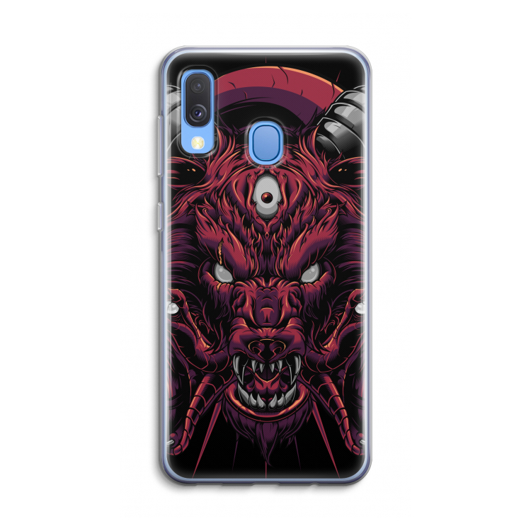 Hell Hound and Serpents: Samsung Galaxy A40 Transparant Hoesje