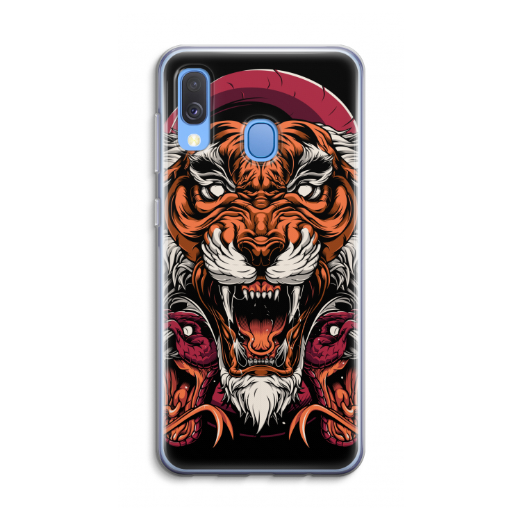 Tiger and Rattlesnakes: Samsung Galaxy A40 Transparant Hoesje