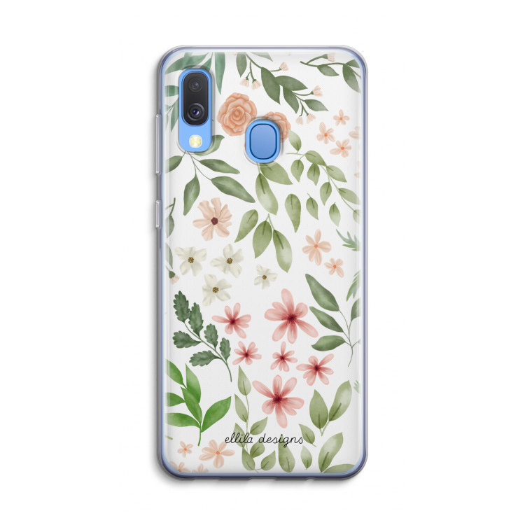 Botanical sweet flower heaven: Samsung Galaxy A40 Transparant Hoesje