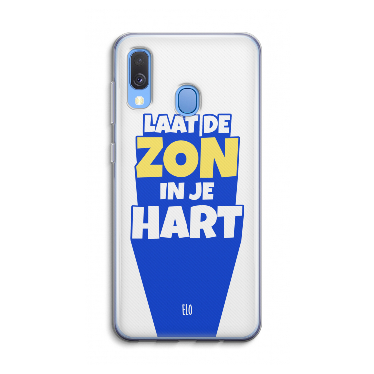 Laat de zon in je hart: Samsung Galaxy A40 Transparant Hoesje