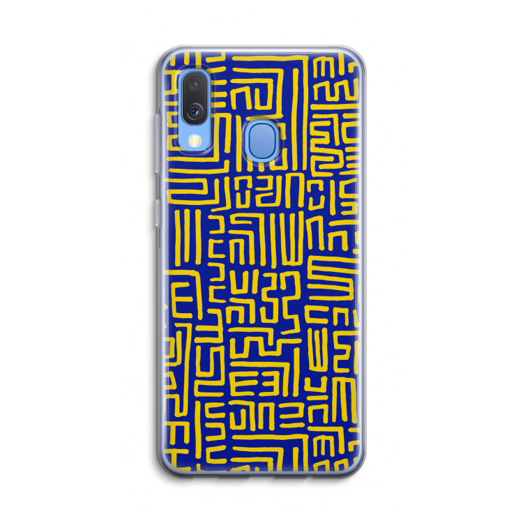 Majorelle Blue Print: Samsung Galaxy A40 Transparant Hoesje