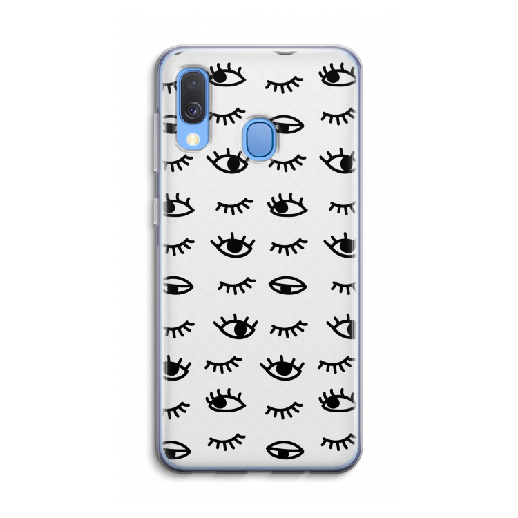 Eye pattern #2: Samsung Galaxy A40 Transparant Hoesje