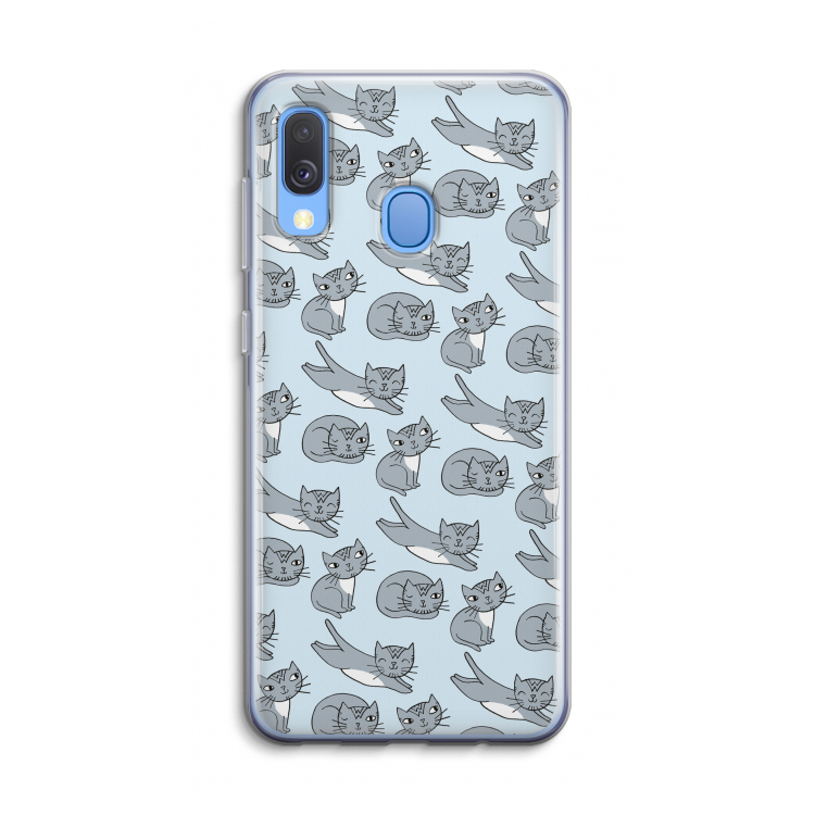 Poezen: Samsung Galaxy A40 Transparant Hoesje