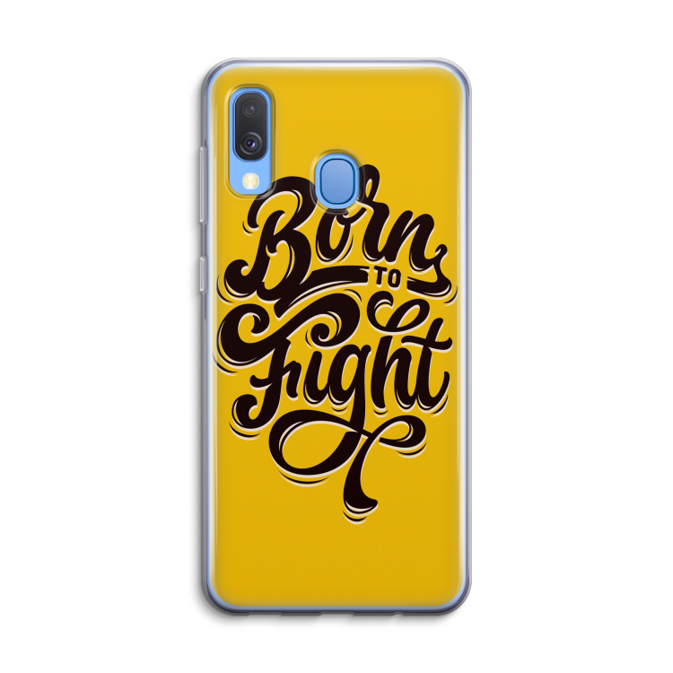 Born to Fight: Samsung Galaxy A40 Transparant Hoesje