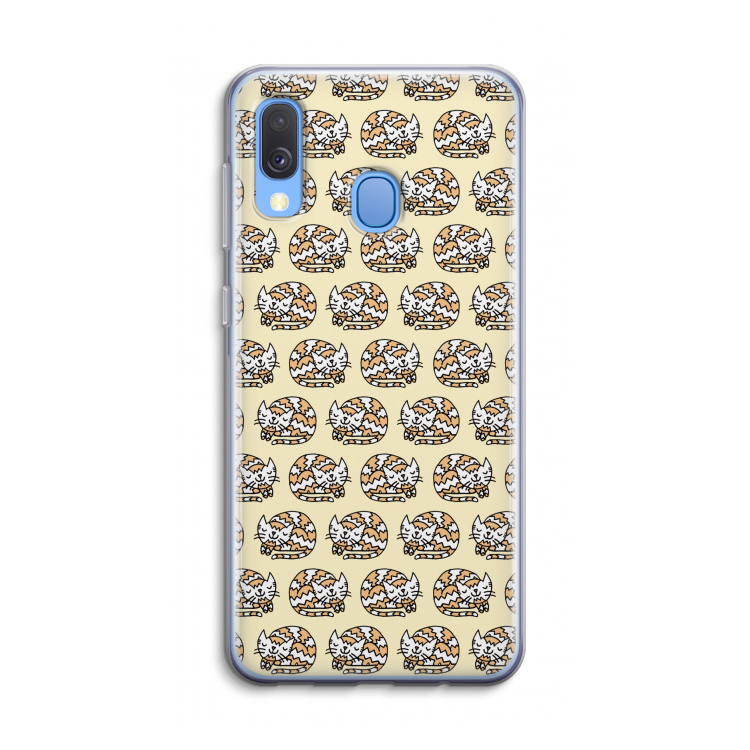 Slapende poes: Samsung Galaxy A40 Transparant Hoesje