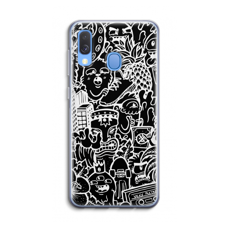 Vexx Black Mixtape: Samsung Galaxy A40 Transparant Hoesje