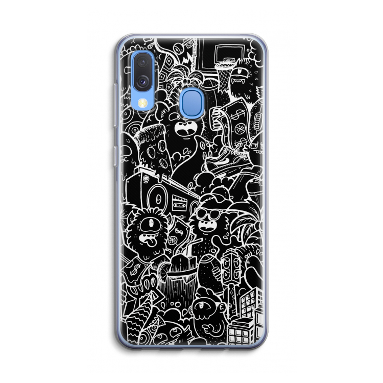 Vexx Black City : Samsung Galaxy A40 Transparant Hoesje