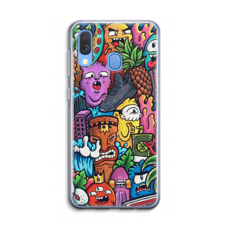 Vexx Mixtape: Samsung Galaxy A40 Transparant Hoesje
