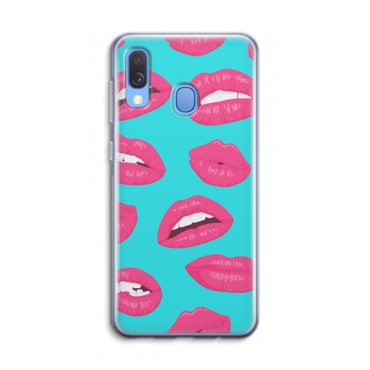 Bite my lip: Samsung Galaxy A40 Transparant Hoesje