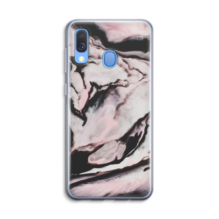 Roze stroom: Samsung Galaxy A40 Transparant Hoesje