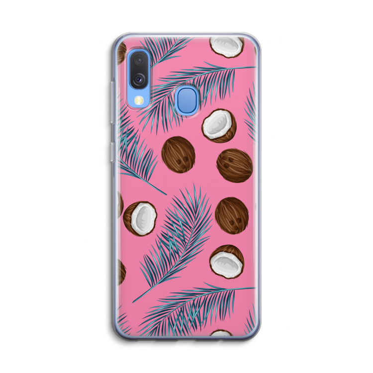 Kokosnoot roze: Samsung Galaxy A40 Transparant Hoesje