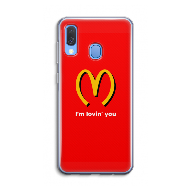 I'm lovin' you: Samsung Galaxy A40 Transparant Hoesje