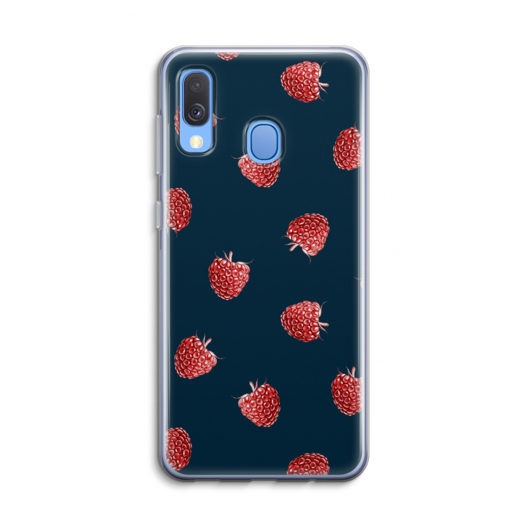 Framboosjes: Samsung Galaxy A40 Transparant Hoesje