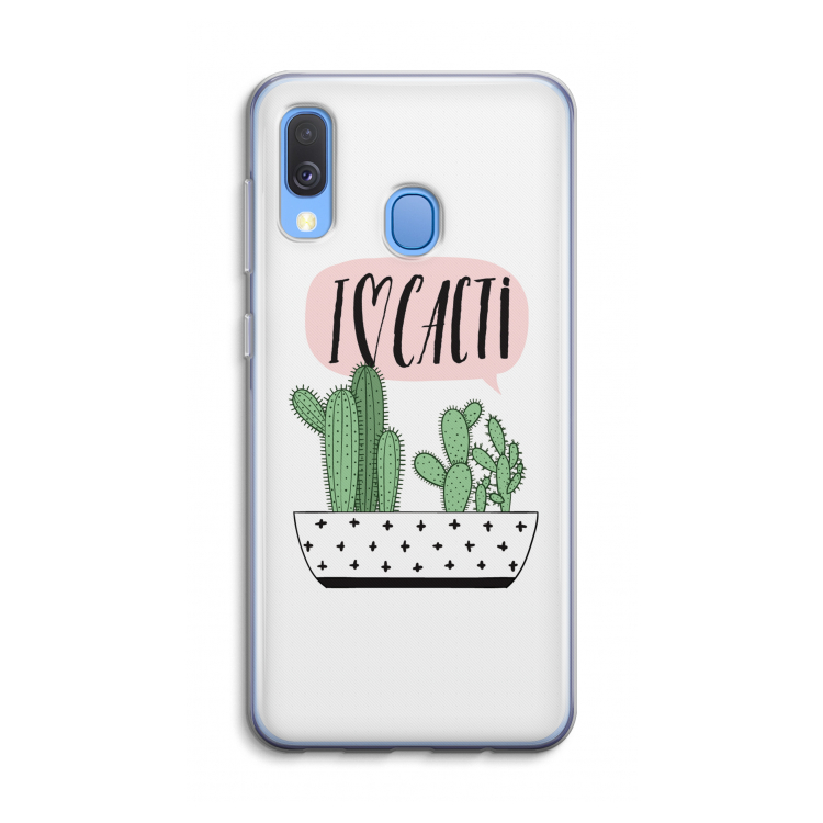 I love cacti: Samsung Galaxy A40 Transparant Hoesje