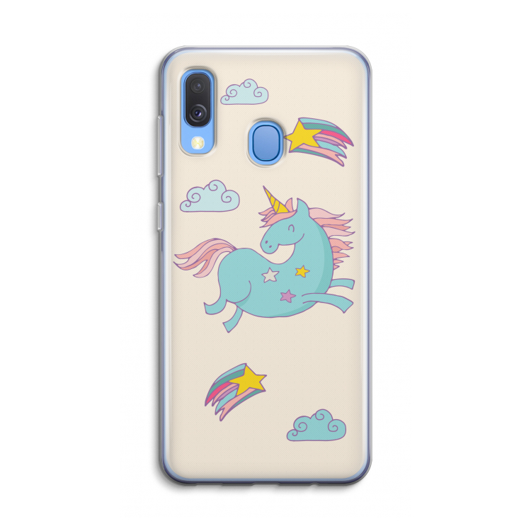 Vliegende eenhoorn: Samsung Galaxy A40 Transparant Hoesje
